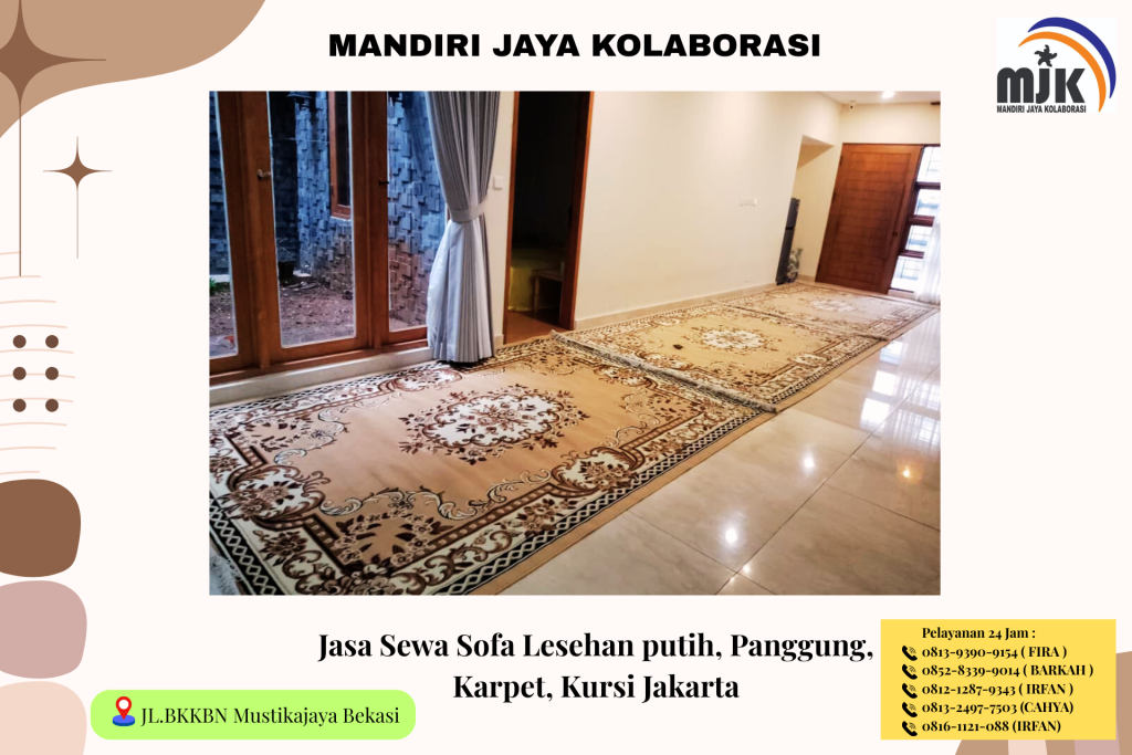Jasa Sewa Sofa Lesehan putih Panggung Karpet Kursi Jakarta