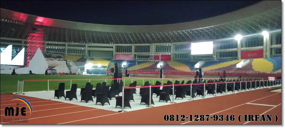 Sewa Kursi Futura Cover Ketat Hitam Event Stadion Manahan Solo