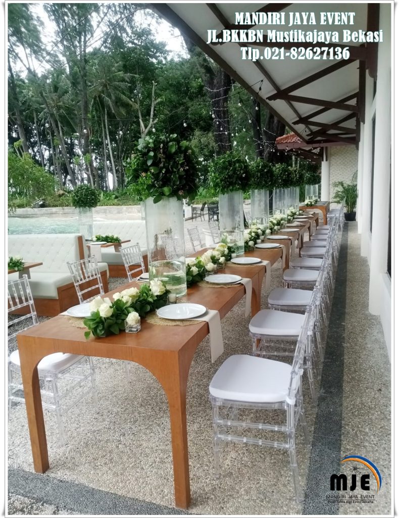 Disewakan Kursi Tiffany Kaca Acrylic Event Fine Dinning Jakarta Utara