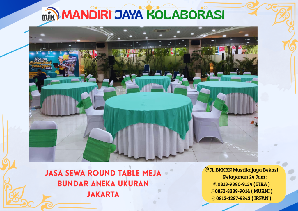 Jasa Sewa Round Table Meja Bundar Aneka Ukuran Jakarta