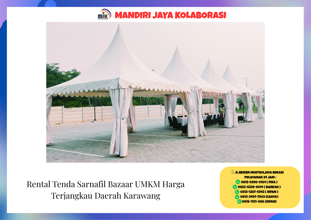 Rental Tenda Sarnafil Bazaar UMKM Harga Terjangkau Daerah Karawang