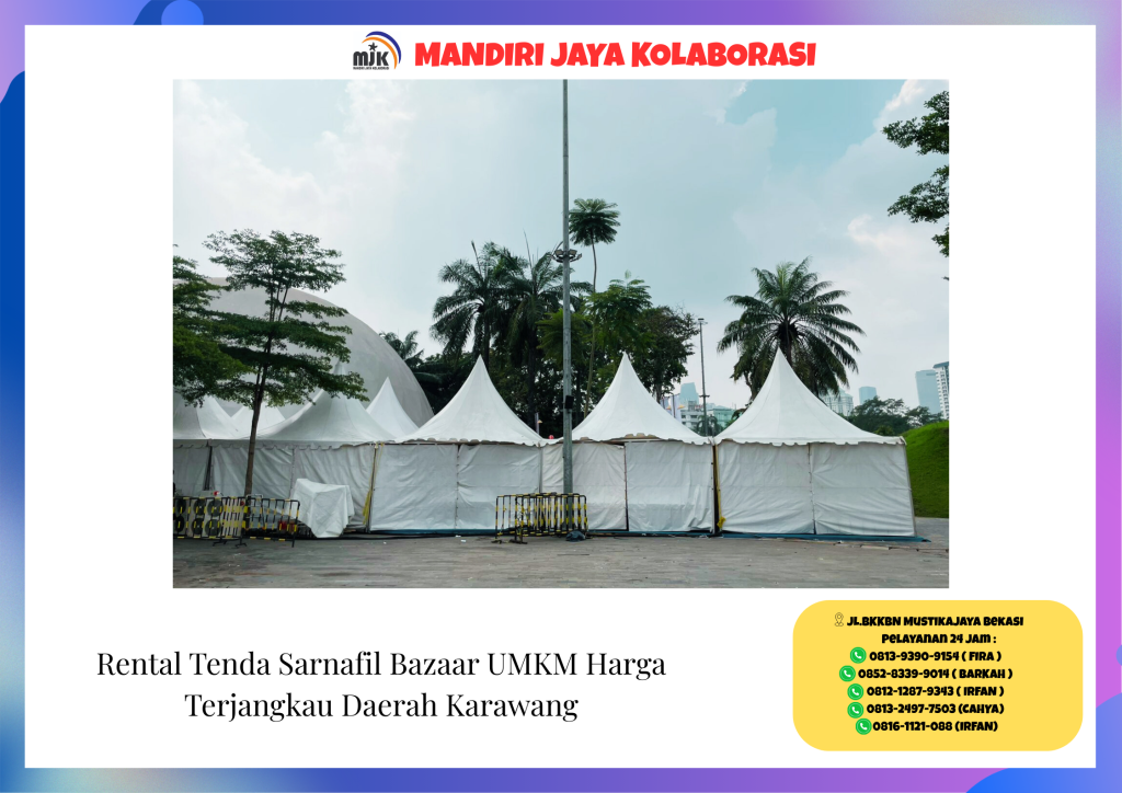 Rental Tenda Sarnafil Bazaar UMKM Harga Terjangkau Daerah Karawang