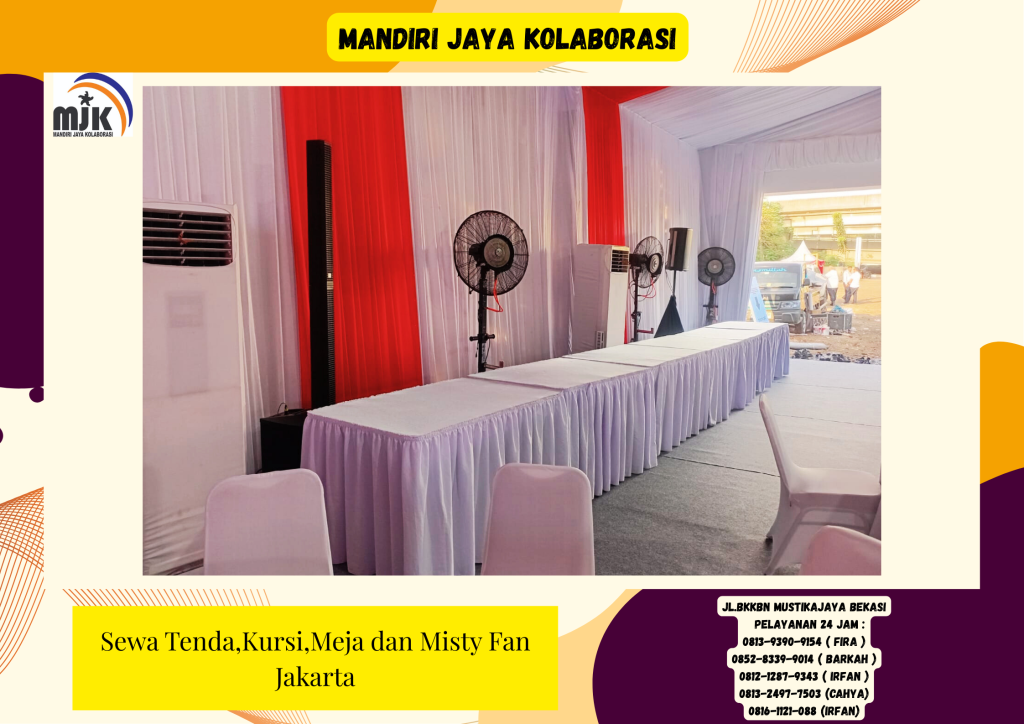 Sewa Tenda Kursi Meja dan Misty Fan Jakarta