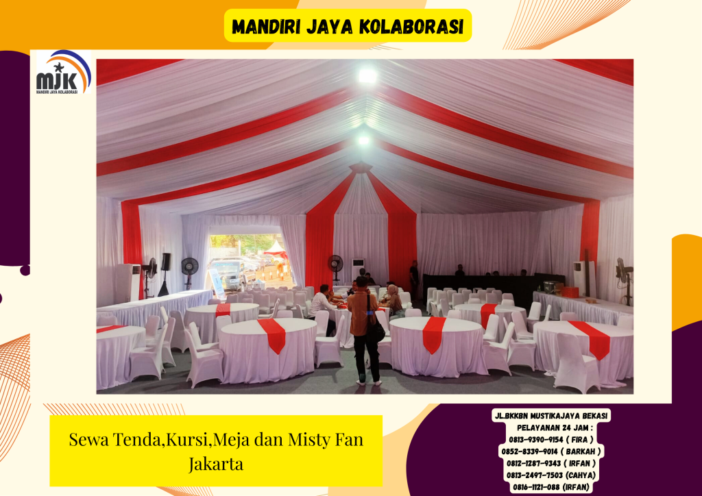 Sewa Tenda Kursi Meja dan Misty Fan Jakarta