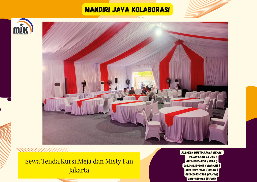 Sewa Tenda Kursi Meja dan Misty Fan Jakarta