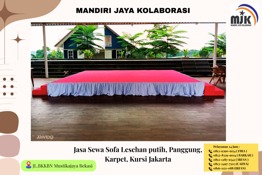 Jasa Sewa Sofa Lesehan putih Panggung Karpet Kursi Jakarta