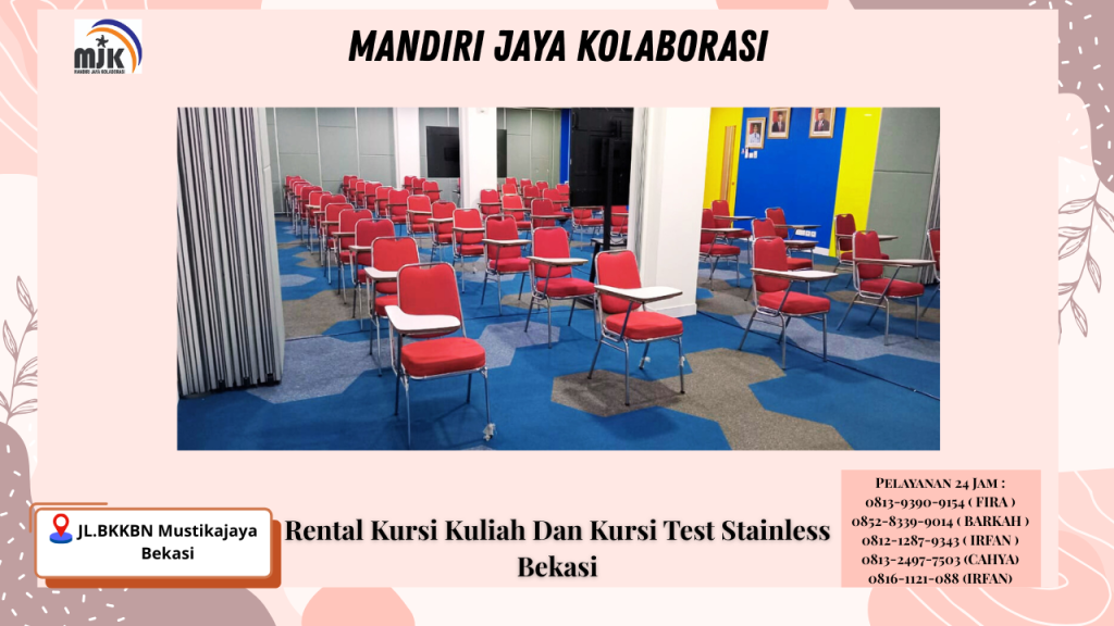 Rental Kursi Kuliah Dan Kursi Test Stainless Bekasi