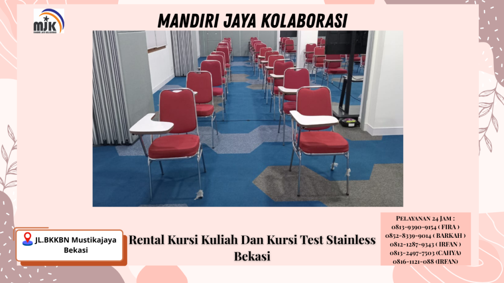 Rental Kursi Kuliah Dan Kursi Test Stainless Bekasi