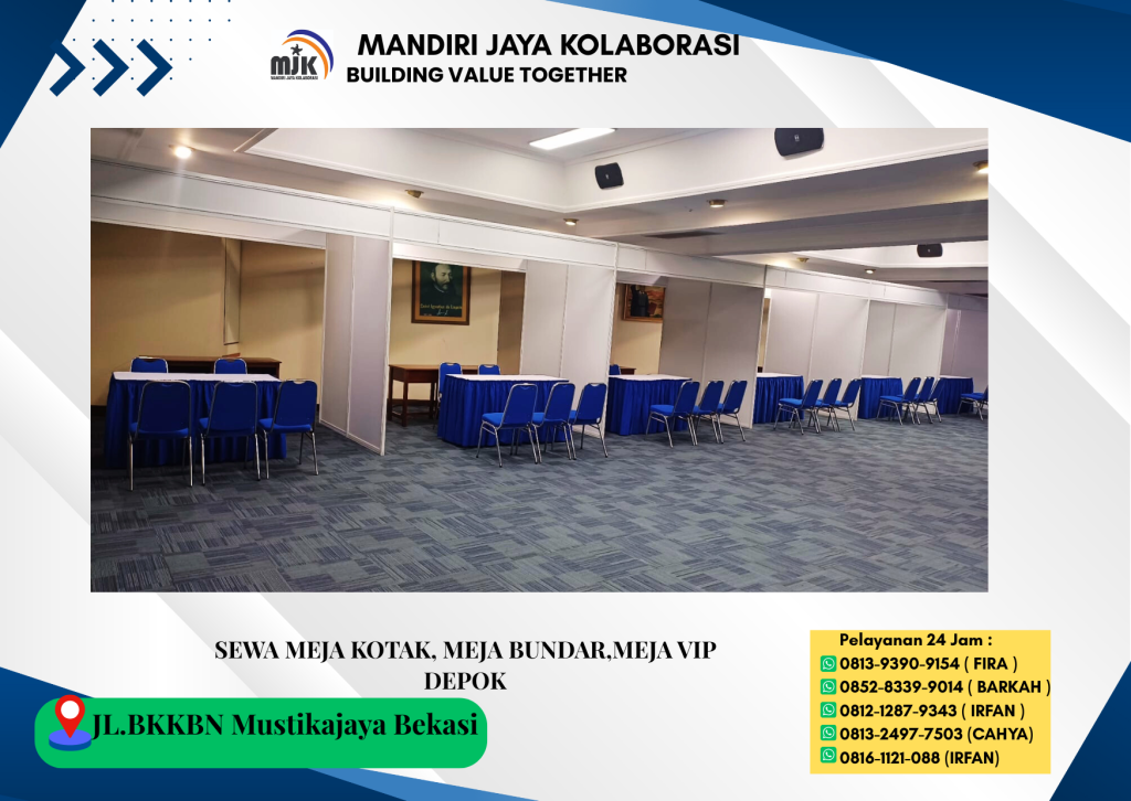 Sewa Meja Kotak Meja Bundar Meja Vip Depok