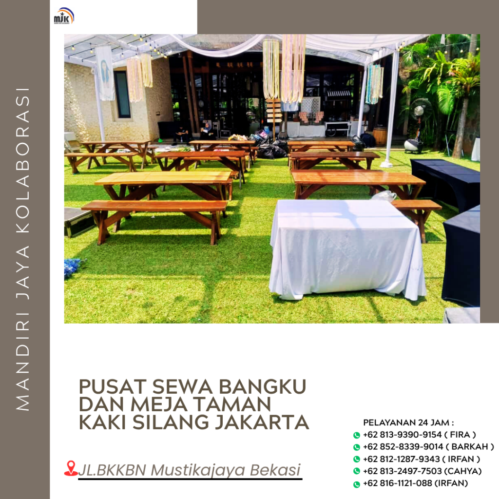 Pusat Sewa Bangku Dan Meja Taman Kaki Silang Jakarta