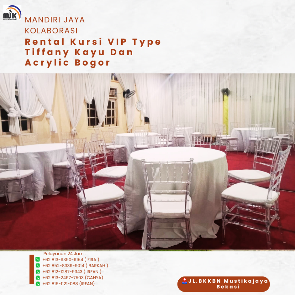 Rental Kursi VIP Type Tiffany Kayu Dan Acrylic Bogor