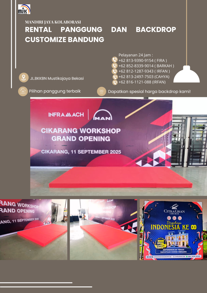 Rental Panggung Dan Backdrop Customize Bandung