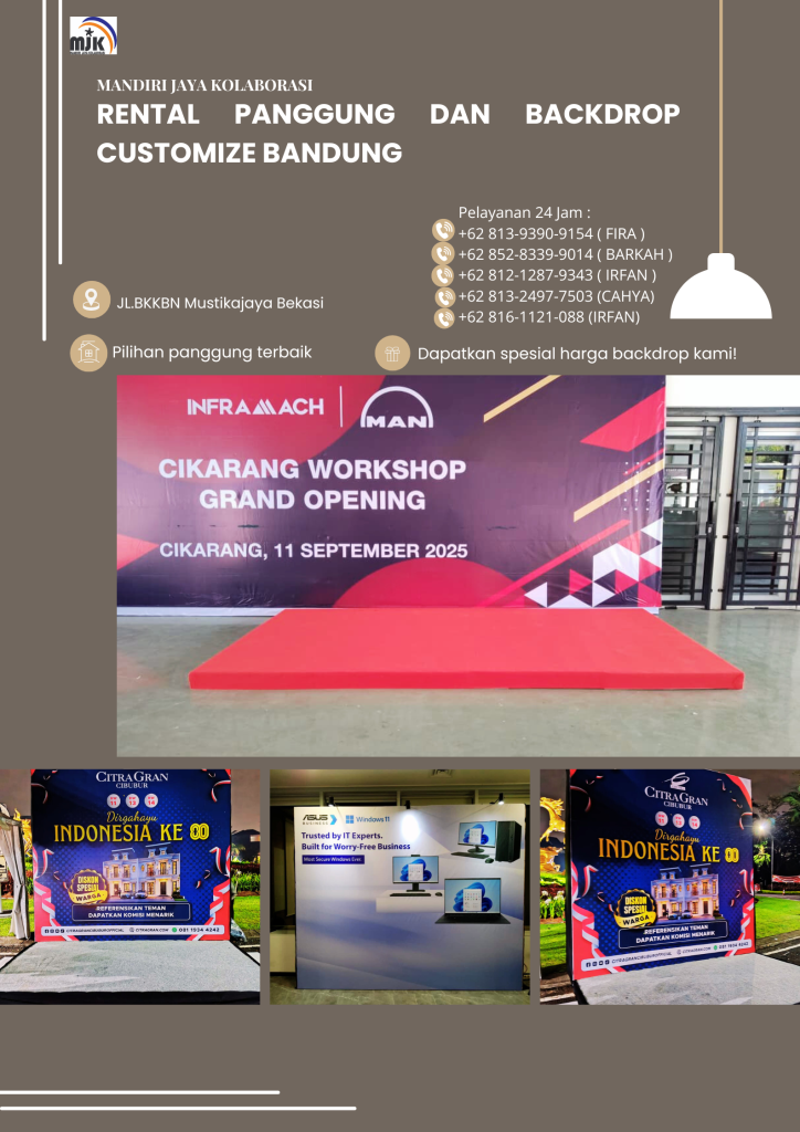 Rental Panggung Dan Backdrop Customize Bandung