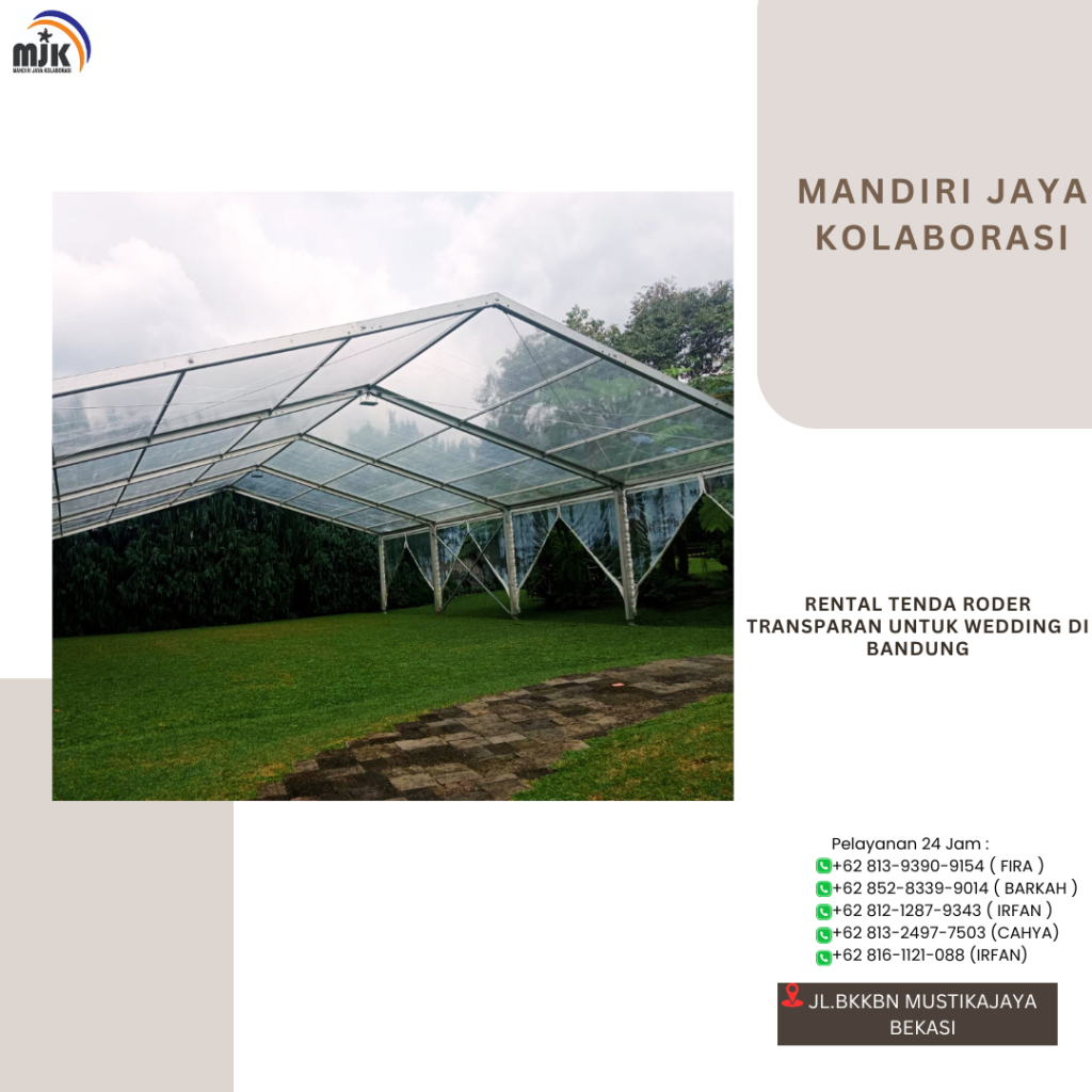 Rental Tenda Roder Transparan Untuk Wedding di Bandung