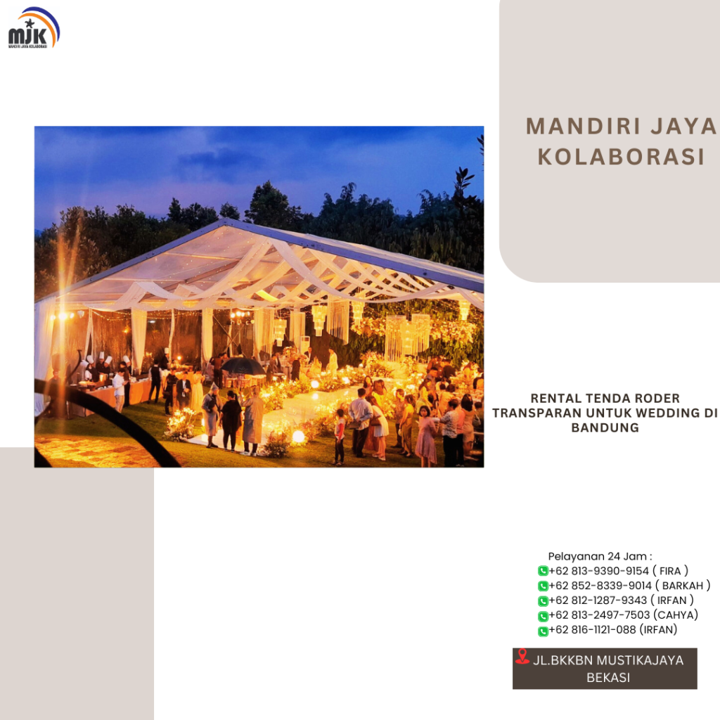 Rental Tenda Roder Transparan Untuk Wedding di Bandung