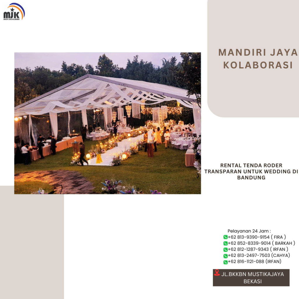 Rental Tenda Roder Transparan Untuk Wedding di Bandung