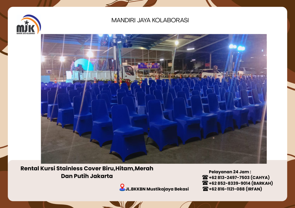 Rental Kursi Stainless Cover Biru Hitam Merah Dan Putih Jakarta