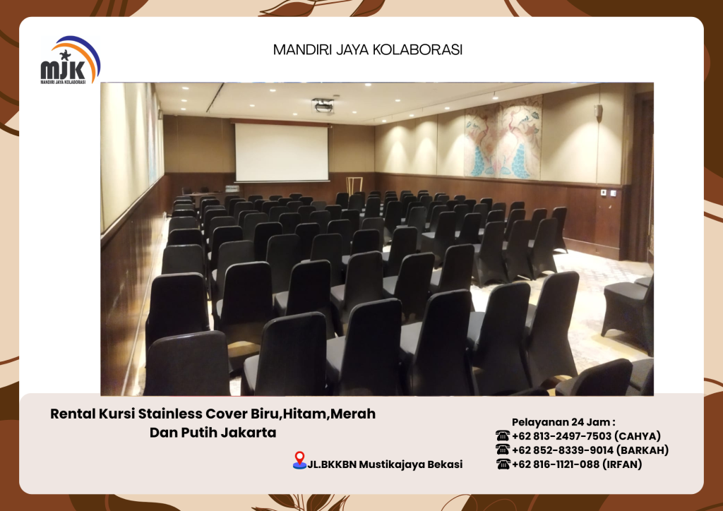 Rental Kursi Stainless Cover Biru Hitam Merah Dan Putih Jakarta