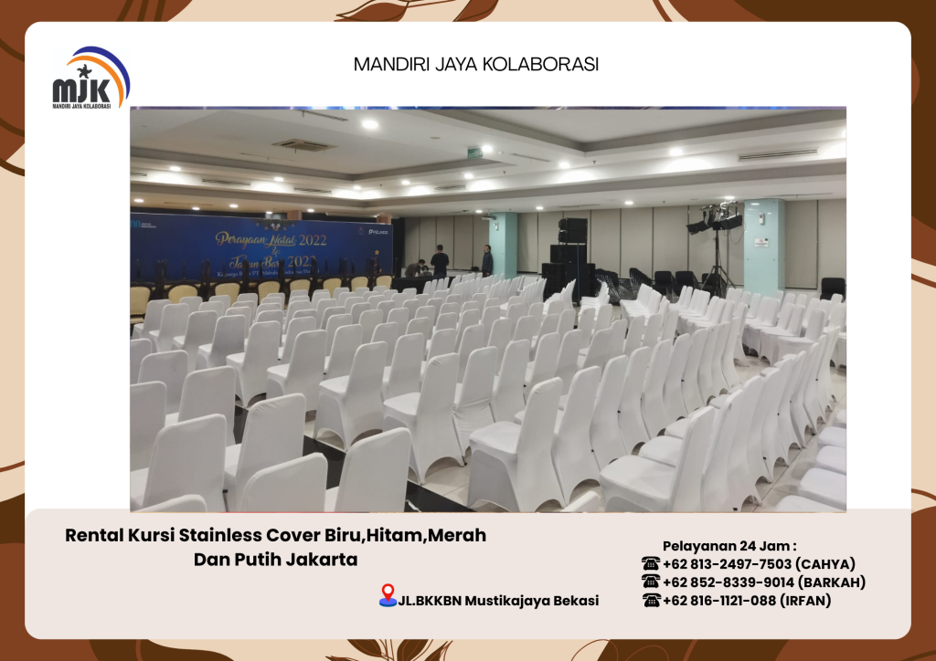 Rental Kursi Stainless Cover Biru Hitam Merah Dan Putih Jakarta