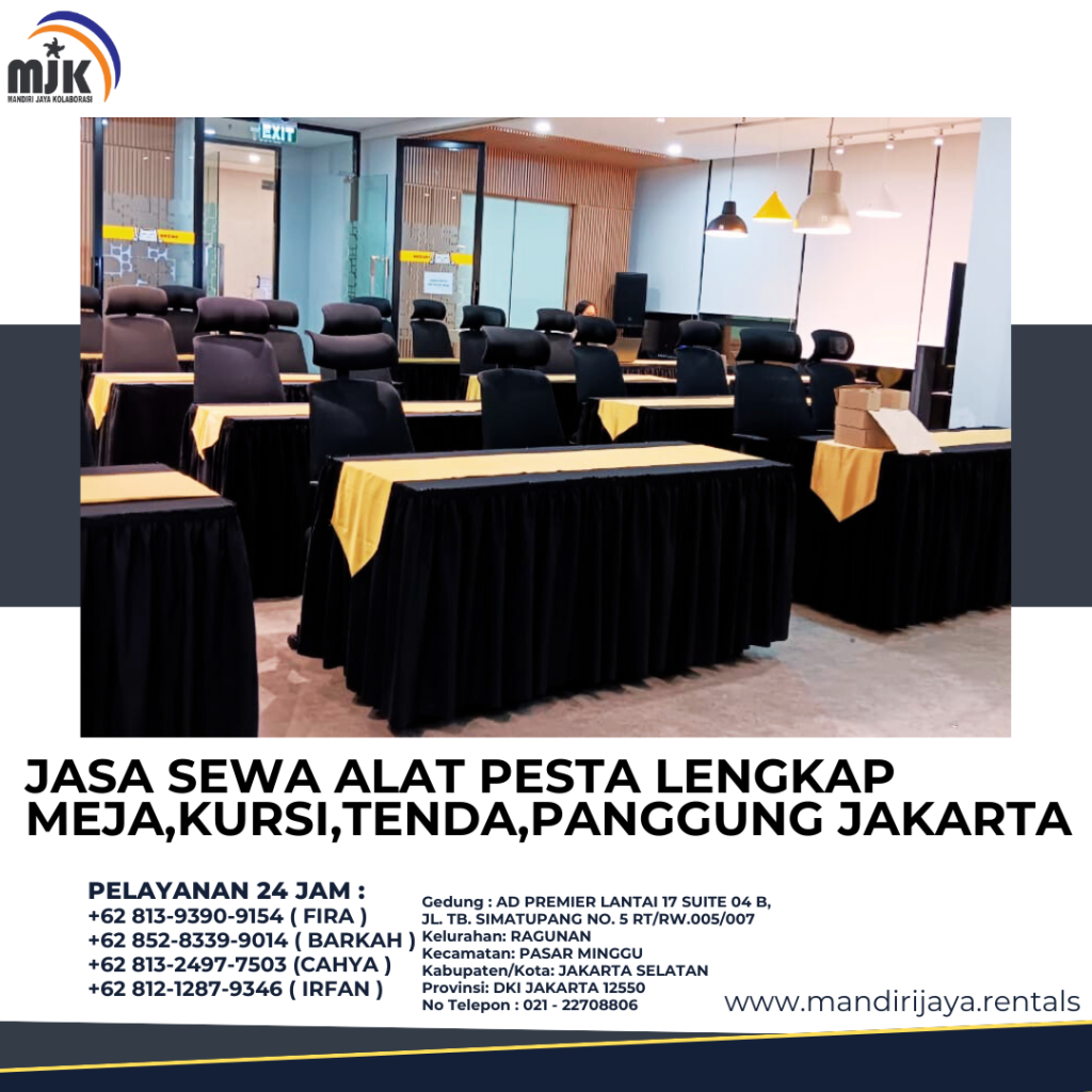 Jasa Sewa Alat Pesta Lengkap Meja,Kursi,tenda,Panggung Jakarta