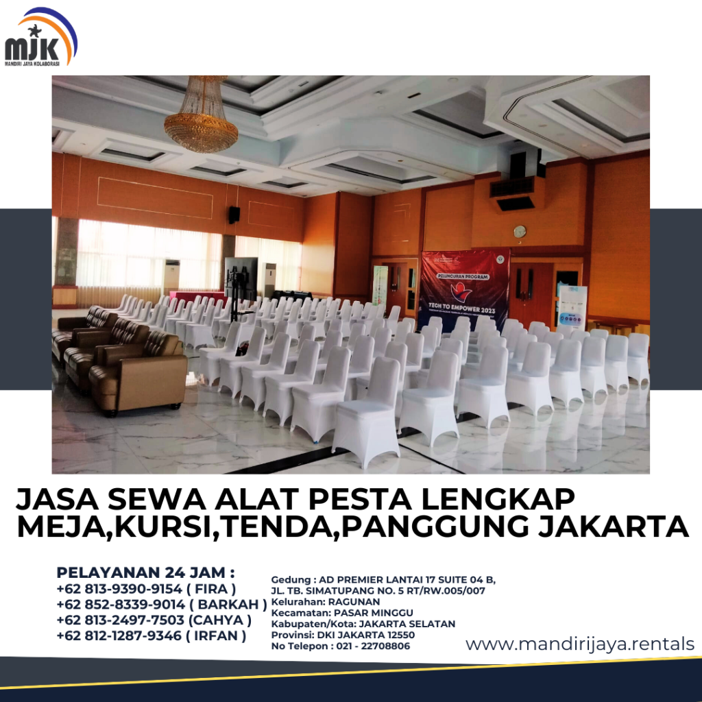 Jasa Sewa Alat Pesta Lengkap Meja,Kursi,tenda,Panggung Jakarta