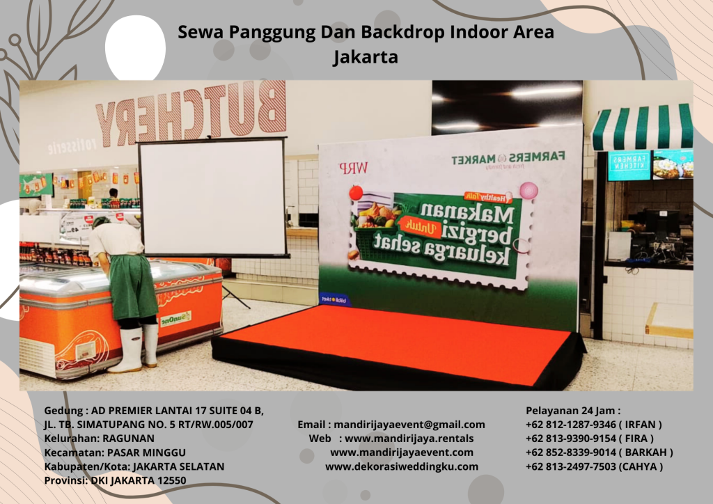 Sewa Panggung Dan Backdrop Indoor Area Jakarta