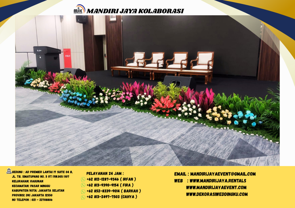 Rental Panggung Plus Mini Garden Bunga Segar Jakarta