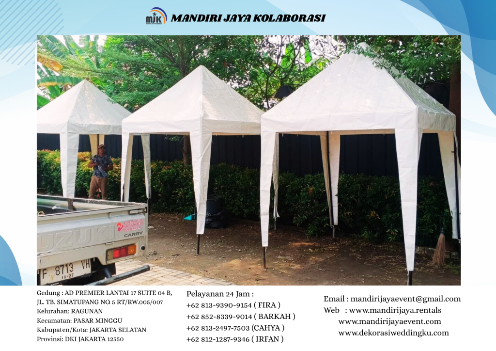 Rental Tenda Bazzar Bazar Ukuran 2x2m Dan 3x3m Jakarta