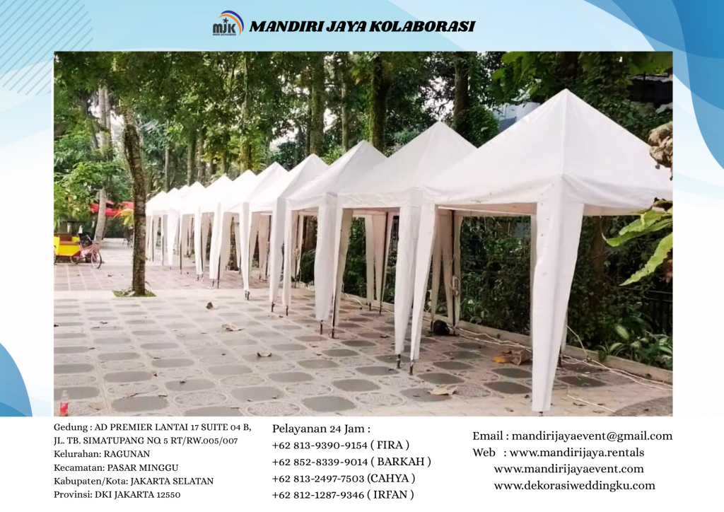 Rental Tenda Bazzar Bazar Ukuran 2x2m Dan 3x3m Jakarta