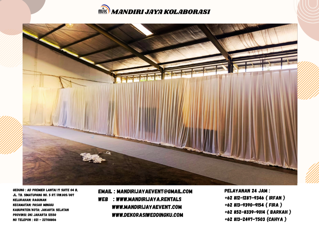 Sewa Tirai Filamin Dan Lotto Hitam Area Jakarta