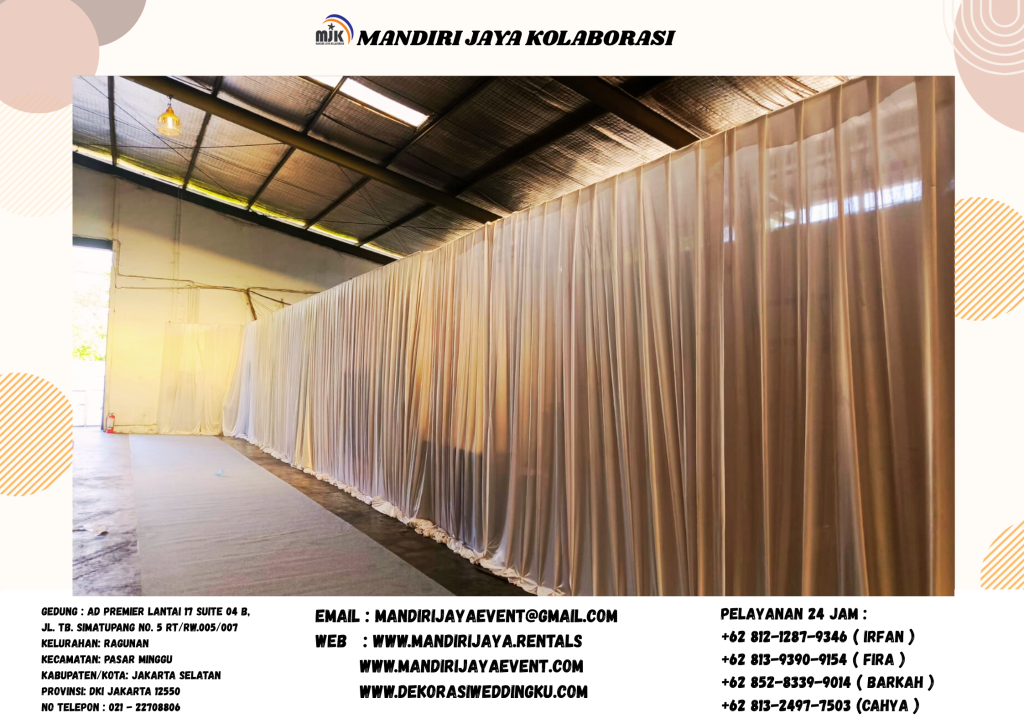 Sewa Tirai Filamin Dan Lotto Hitam Area Jakarta