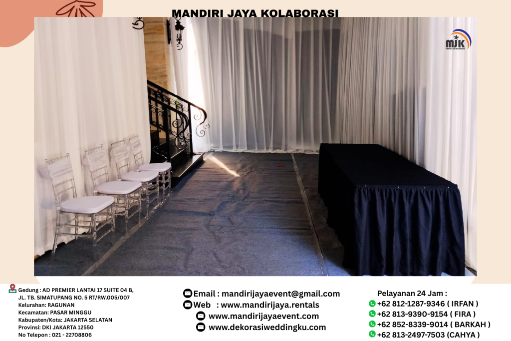Jasa Sewa Kursi Tiffany Akrilik Pita Putih Vip Daerah Jakarta