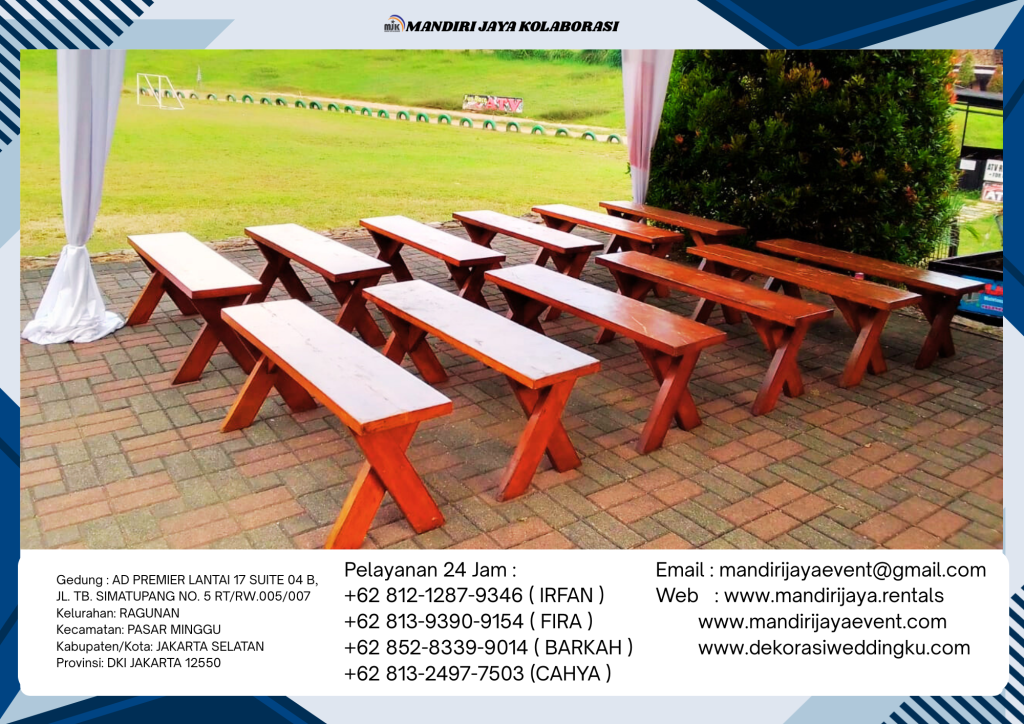Rental Bangku Taman Kaki Silang Area Jakarta