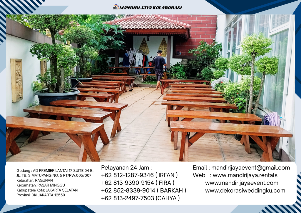 Rental Bangku Taman Kaki Silang Area Jakarta