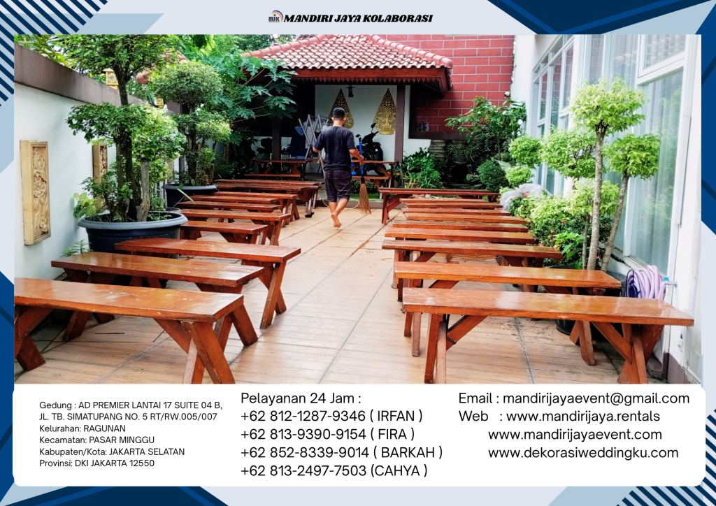 Rental Bangku Taman Kaki Silang Area Jakarta