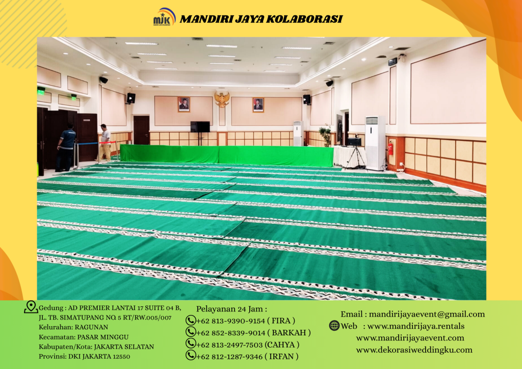 Sewa Karpet Sajadah Hijau Panjang Masjid Di Depok