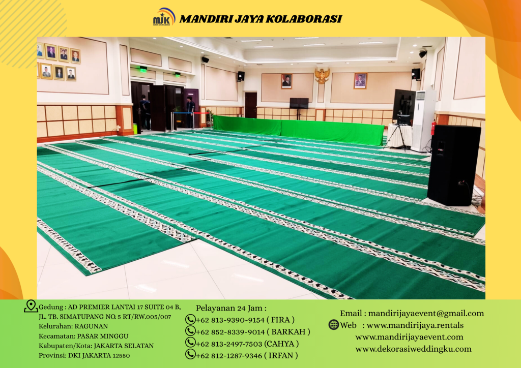 Sewa Karpet Sajadah Hijau Panjang Masjid Di Depok