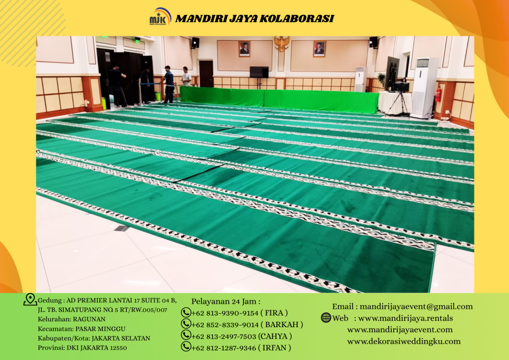 Sewa Karpet Sajadah Hijau Panjang Masjid Di Depok