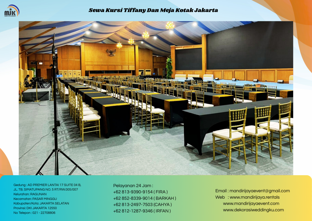 Sewa Kursi Tiffany Dan Meja Kotak Jakarta