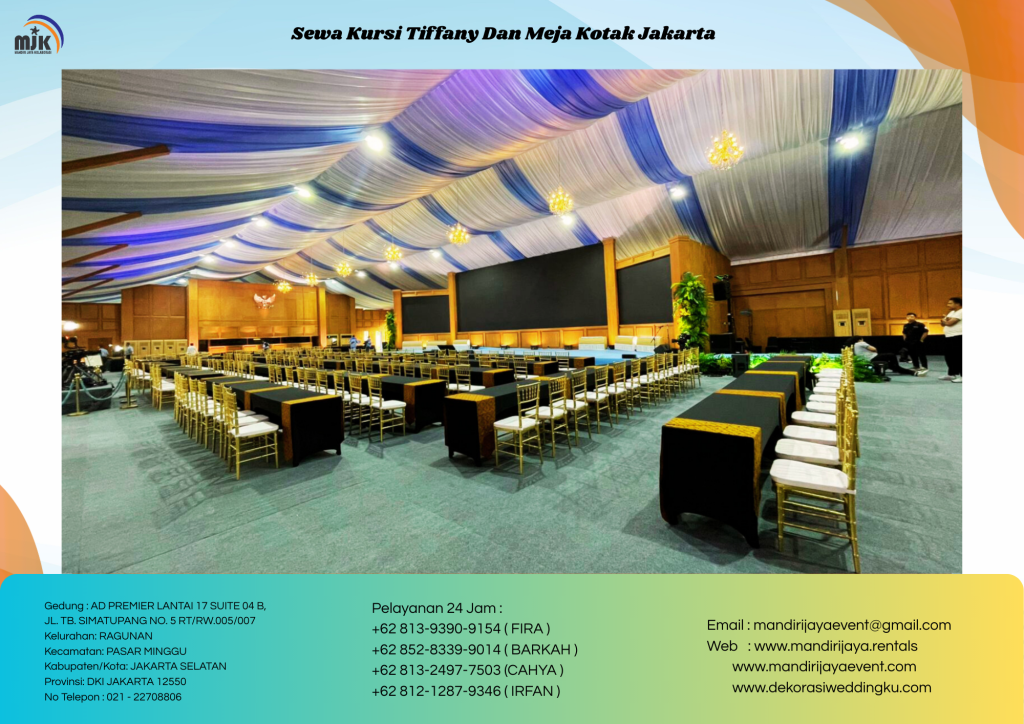 Sewa Kursi Tiffany Dan Meja Kotak Jakarta