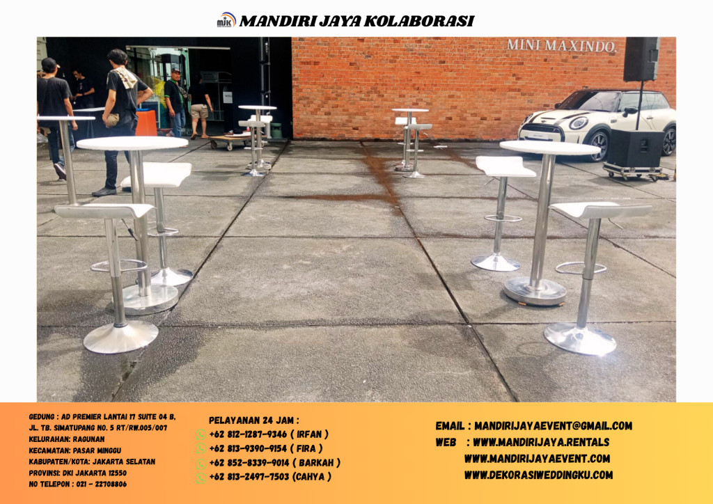 Sewa Kursi Tiffany,Meja Barstool Putih Bogor