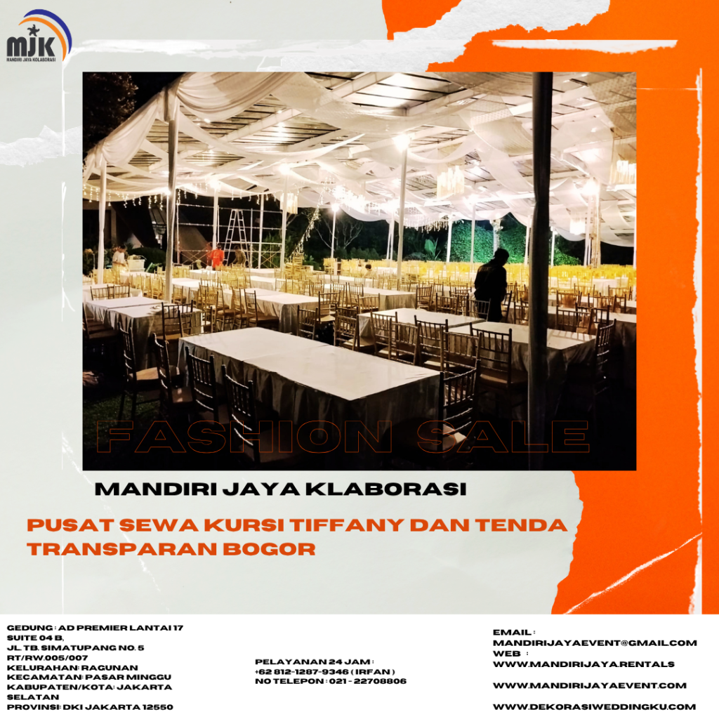 Pusat Sewa Kursi Tiffany Dan Tenda Transparan Bogor