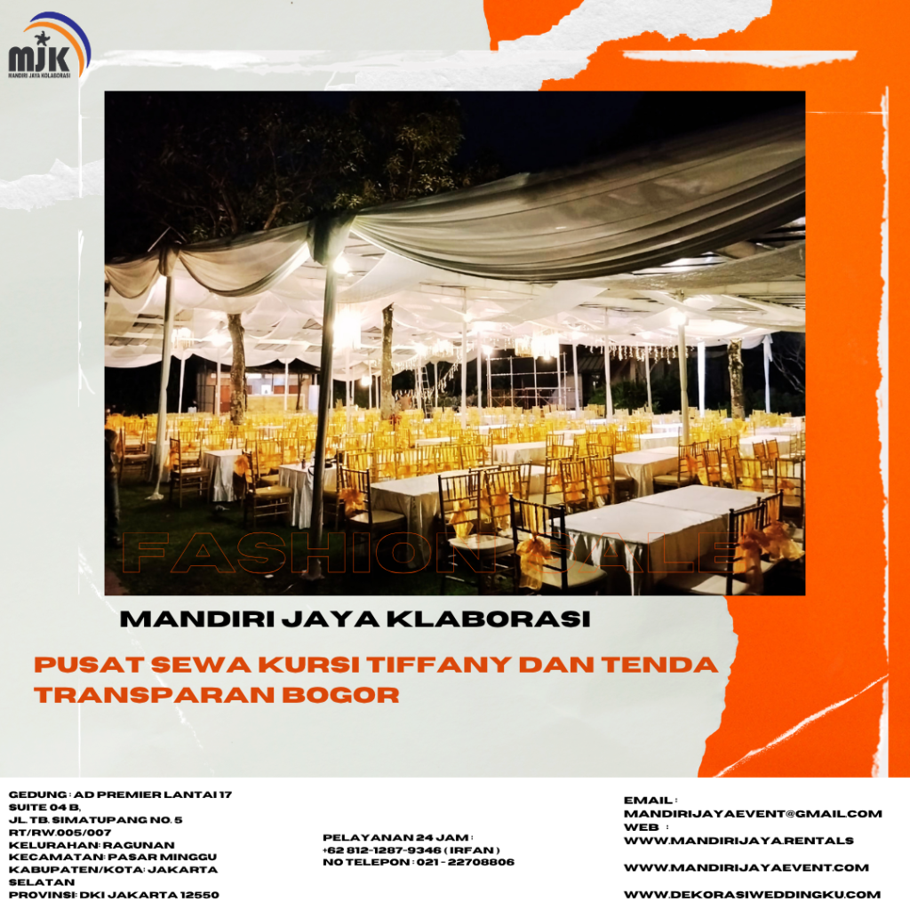 Pusat Sewa Kursi Tiffany Dan Tenda Transparan Bogor