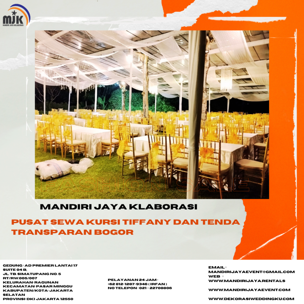 Pusat Sewa Kursi Tiffany Dan Tenda Transparan Bogor
