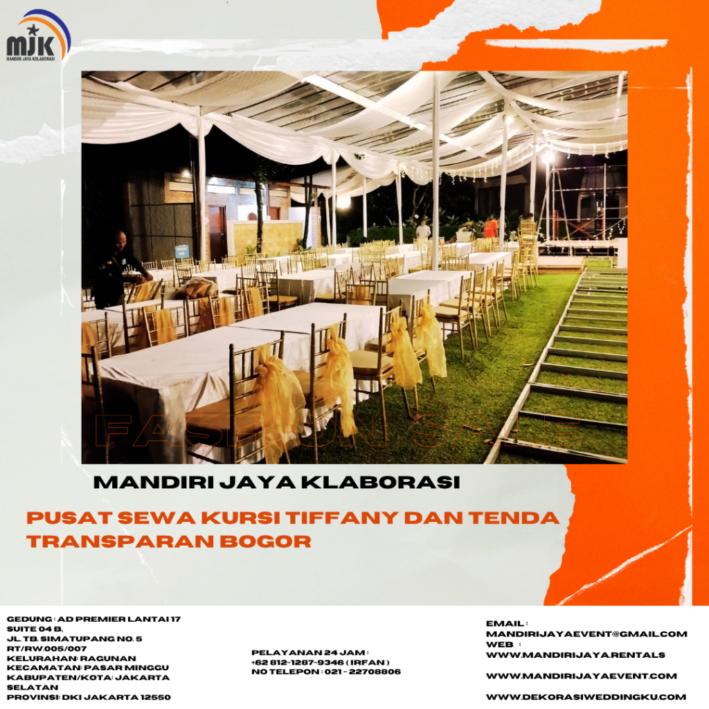 Pusat Sewa Kursi Tiffany Dan Tenda Transparan Bogor