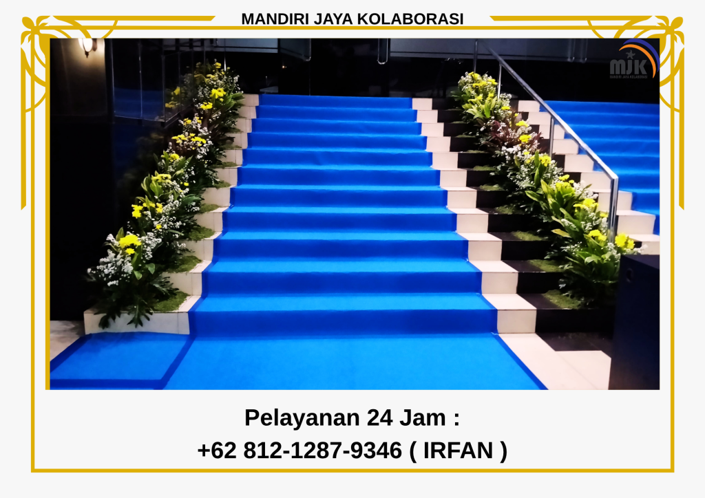 Sewa Karpet Jalan Biru, Sofa Kotak, Meja VIP Kaca Area Jakarta