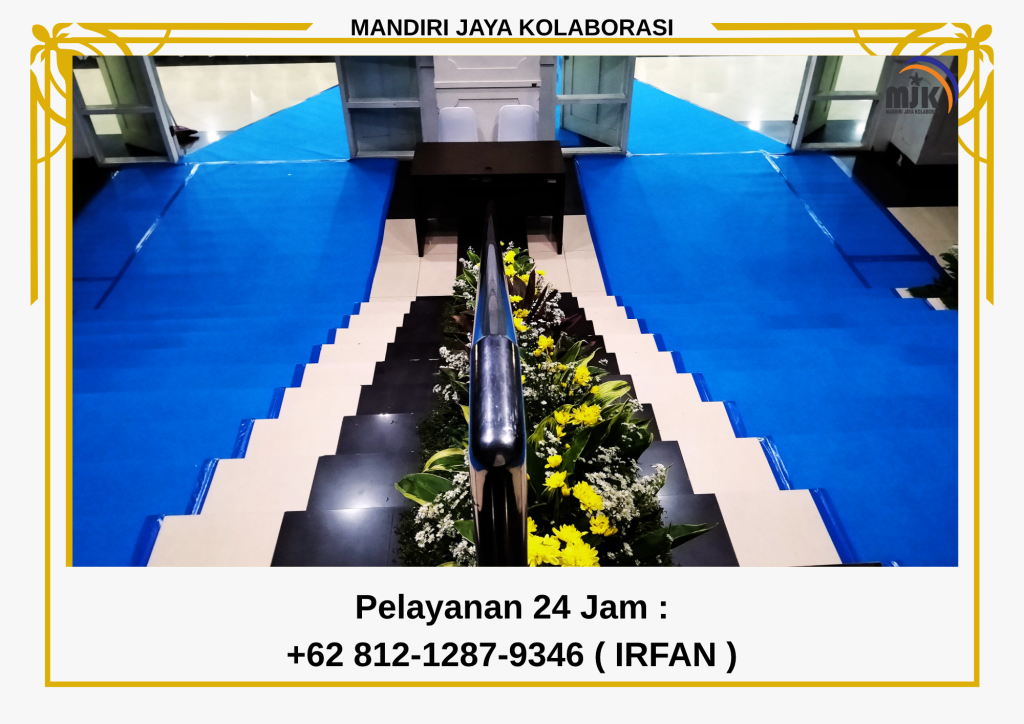 Sewa Karpet Jalan Biru, Sofa Kotak, Meja VIP Kaca Area Jakarta