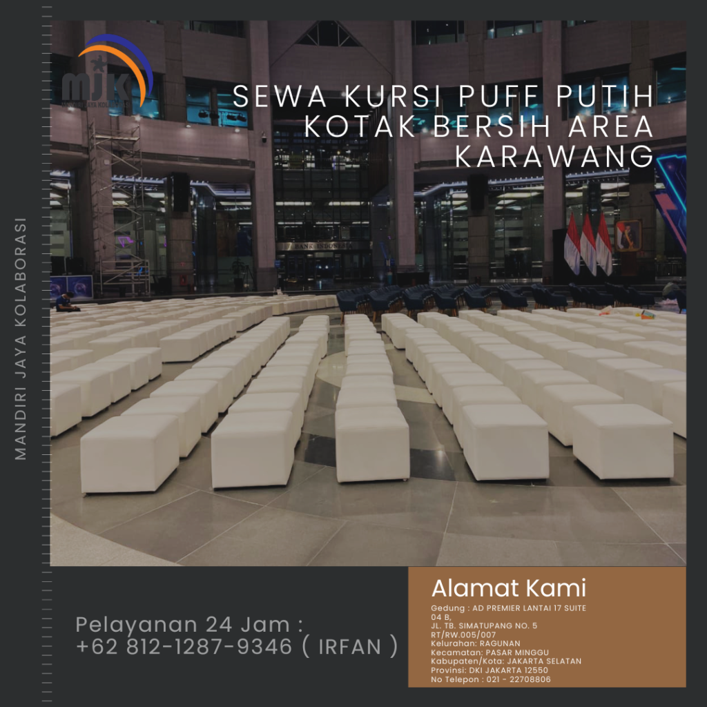 Sewa Kursi Puff Putih Kotak Bersih Area karawang