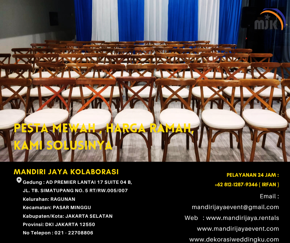 Sewa Kursi Silang Cross Back Area Bogor