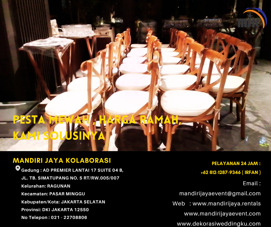 Sewa Kursi Silang Cross Back Area Bogor